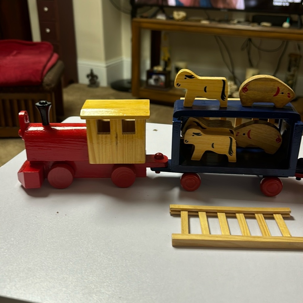Wooden train set